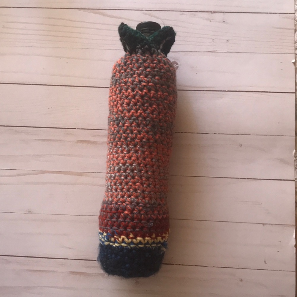 Wine Bottle Carrier Crochet handmade OOAK